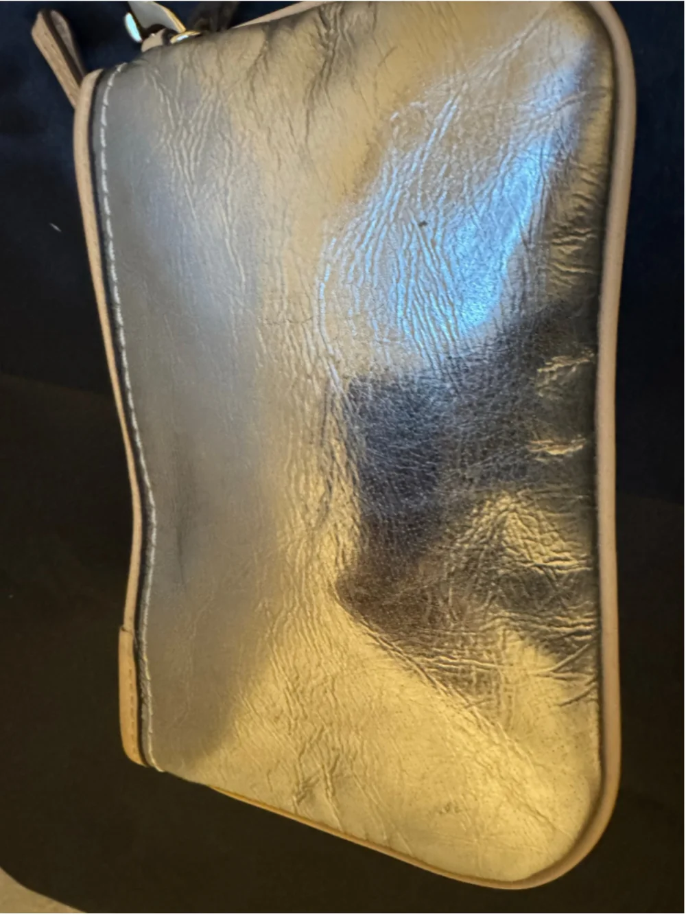 Vintage Coach Metallic Silver Wristlet